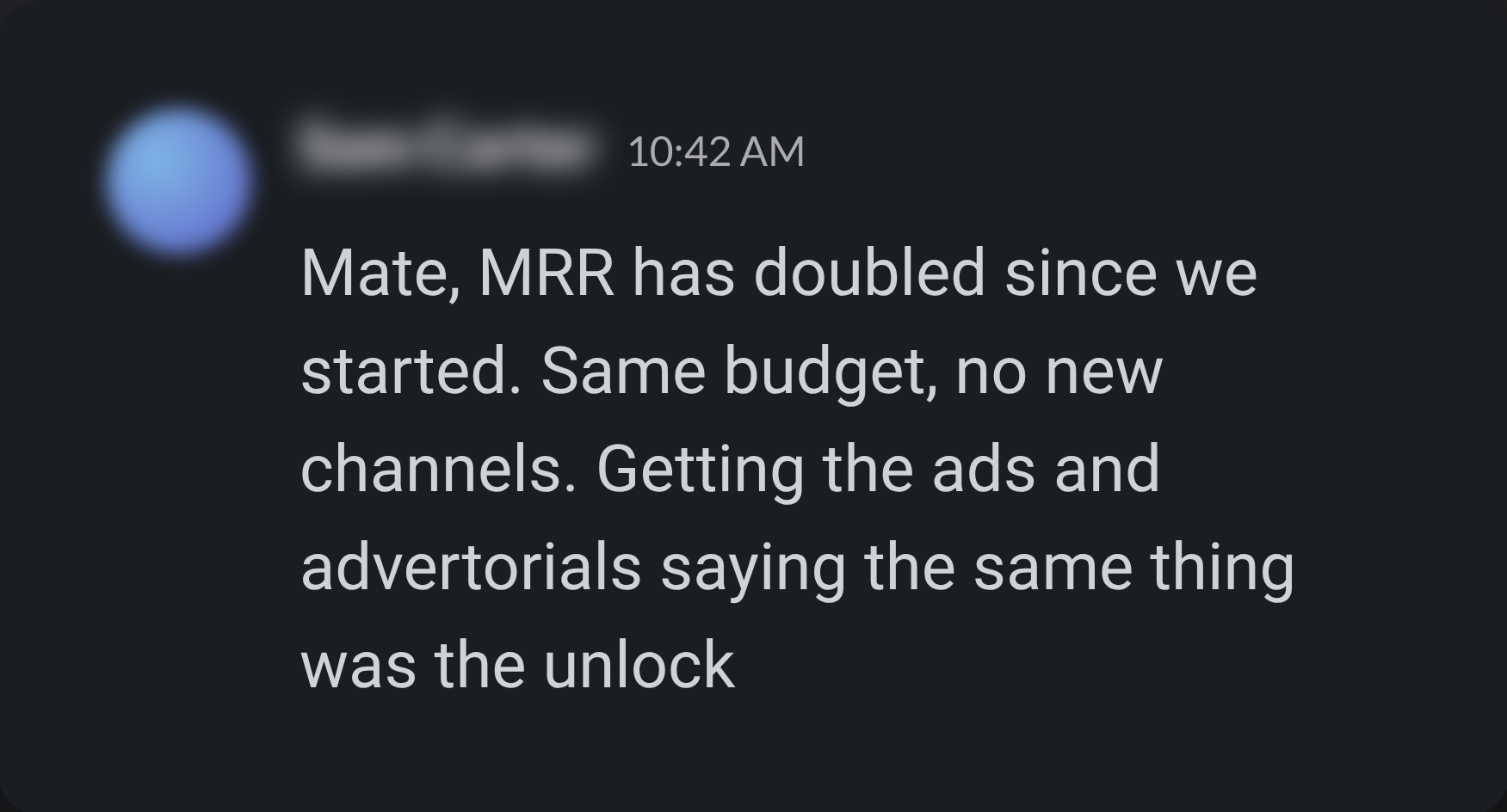 Founder message